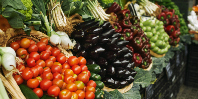 recolte legumes frais dans paniers presentes plein air marche vendre