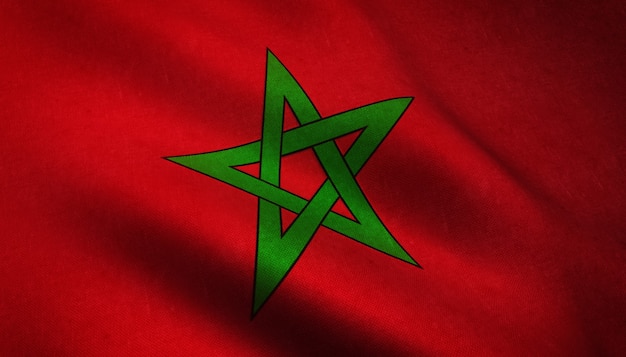 gros plan du drapeau ondulant du maroc textures interessantes 181624 14367