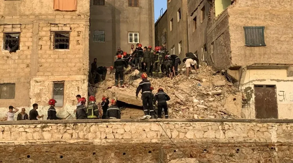 فاس.. انهيار عمارة يخلف قتيلين وجرحى 1 effondrement immeuble Fes