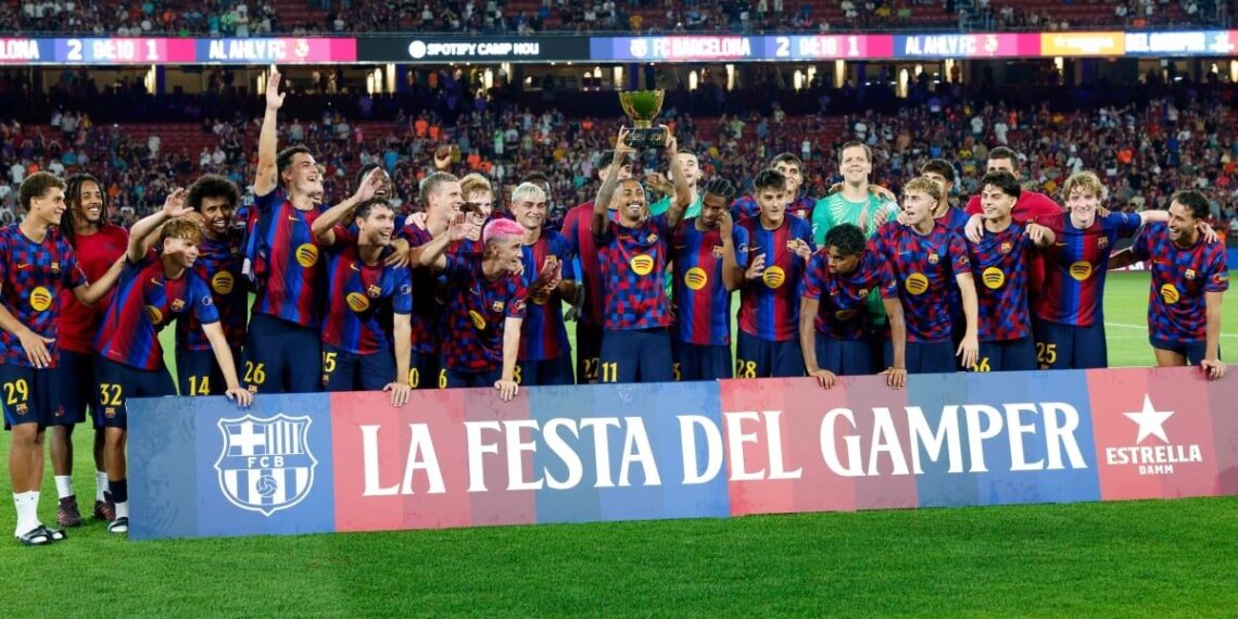 برشلونة يتوج بكأس جوان غامبر عقب فوزه على الأهلي المصري 1 383381 1200x720 1