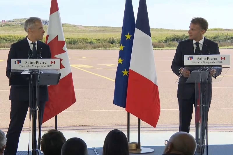 ماكرون: فرنسا وكندا تدافعان عن سيادتهما واستقلالهما الاستراتيجي 1 Macron Mark Carney