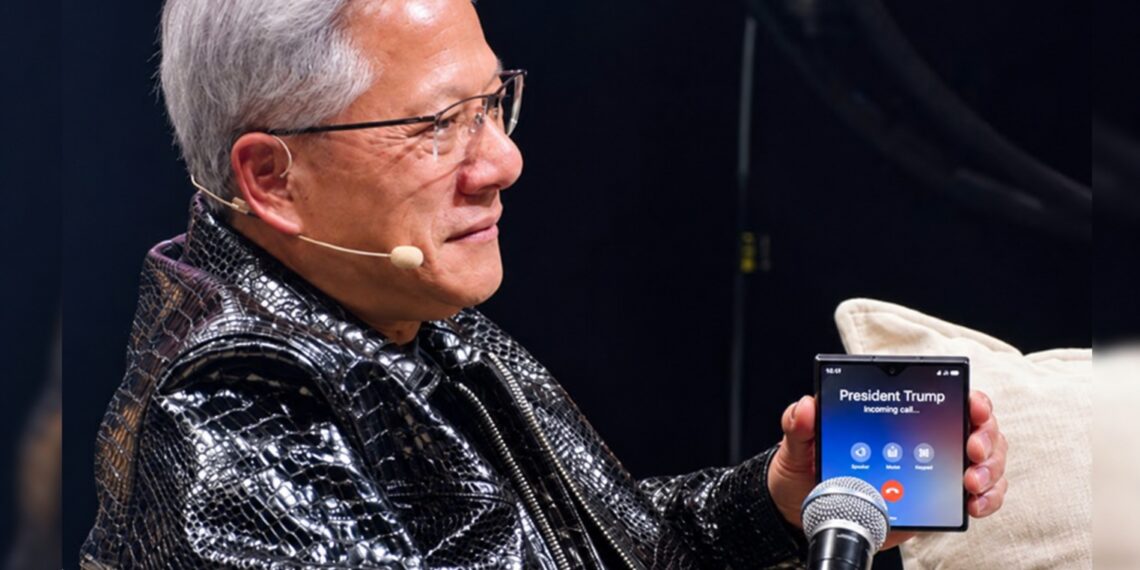 لقطة غير متوقعة.. مؤسس NVIDIA يظهر بهاتف Galaxy Z Fold8 أمام الجمهور 1 WhatsApp Image 2026 09 15 at 19.57.08
